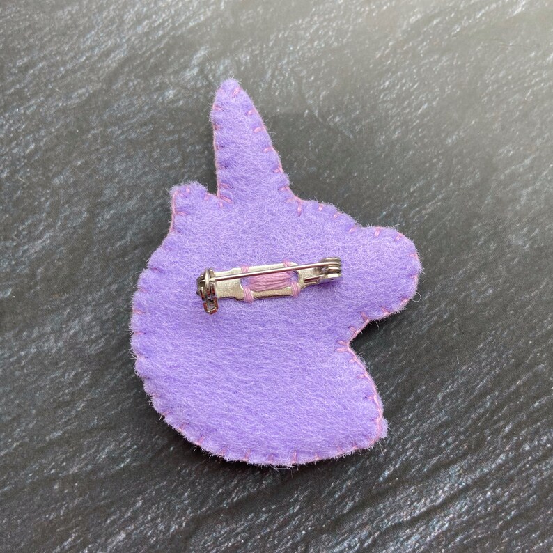 Broche de fieltro, Broche de fieltro de unicornio, Broche de fieltro de unicornio, Broche de fieltro, Unicornio de fieltro imagen 7