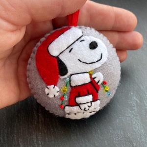 Snoopy Christmas Felt Christmas decorations Christmas ornament Snoopy decor Felt Snoopy Charlie Brown Christmas Christmas tree decorations