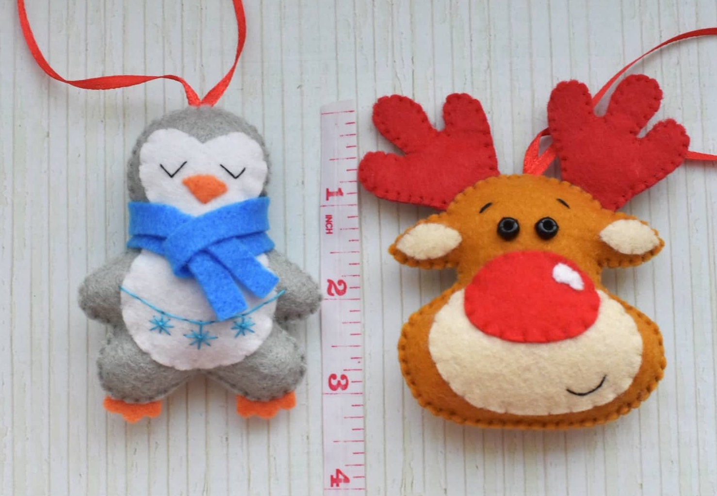 Felt Christmas ornaments set Christmas decoration Set of 7  Etsy