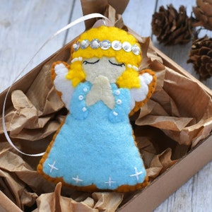 Felt Christmas Ornament Angel Felt Angel Gingerbread Angel Christmas Decor Christmas Ornaments