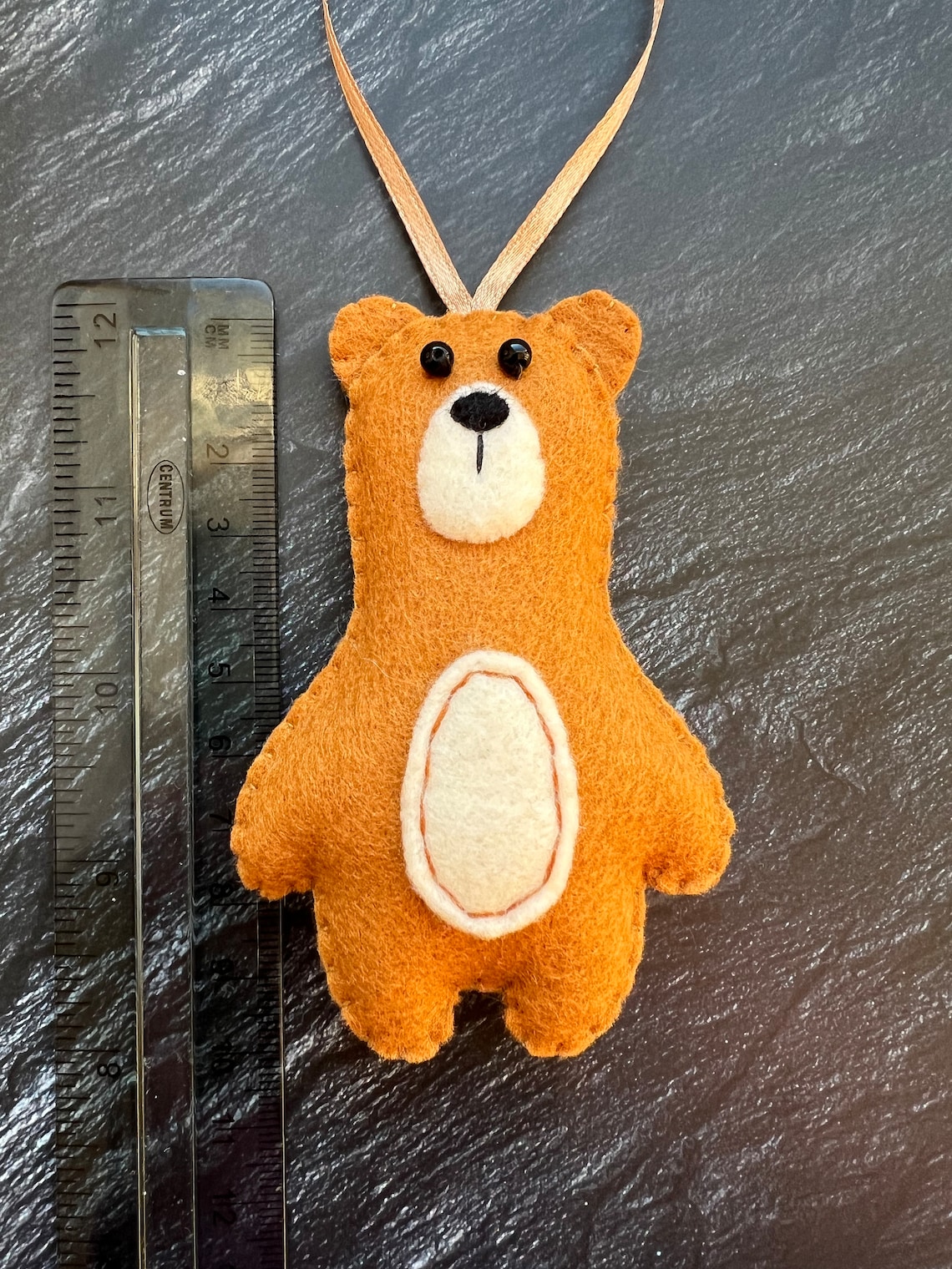 Teddy Bear Felt Bear Felt Animal Christmas Decorations Etsy