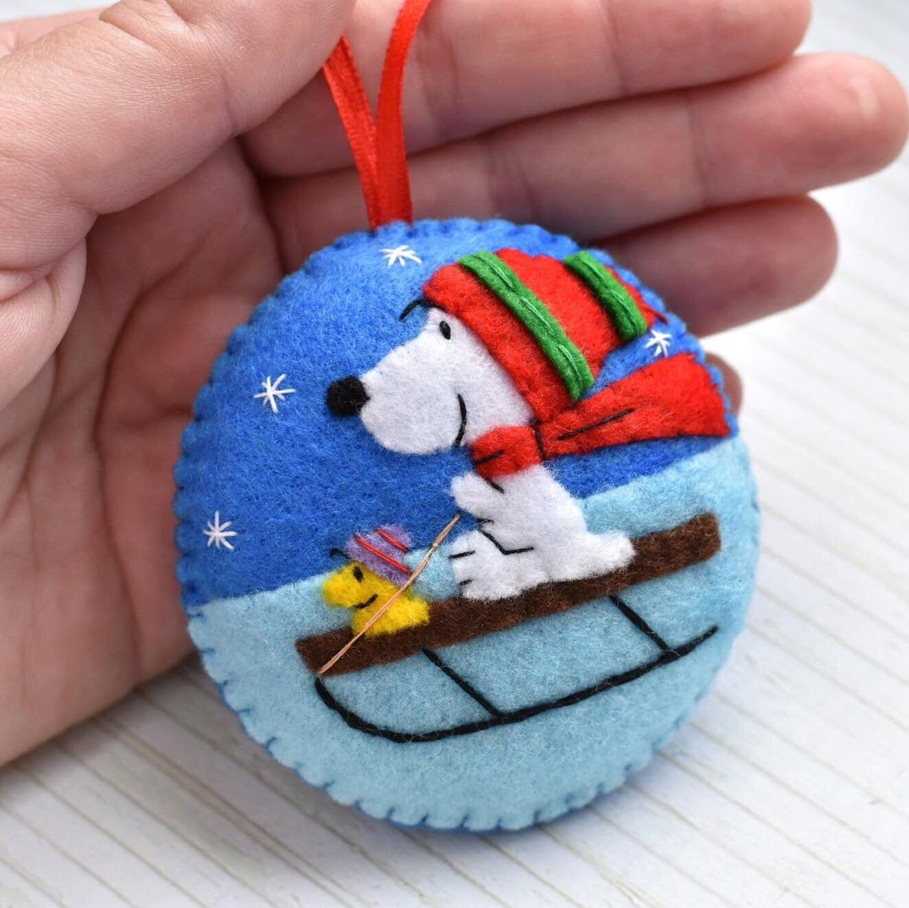 Felt Christmas Decoration Snoopy Christmas Snoopy Christmas Etsy
