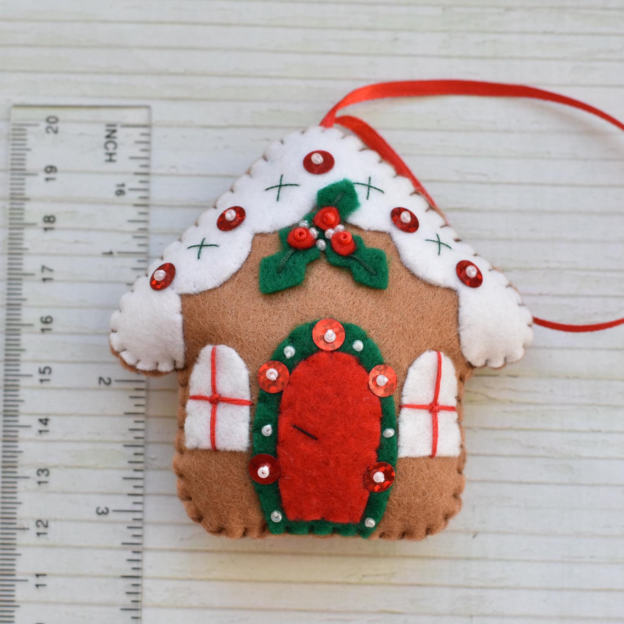 Christmas Decoration Christmas Felt Ornaments Set Set of 3 - Etsy UK