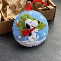Handmade Felt Christmas Ornament, Dog with Xmas Tree product logo