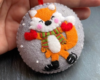 Filz Fuchs Ornament, handgemachte Dekoration