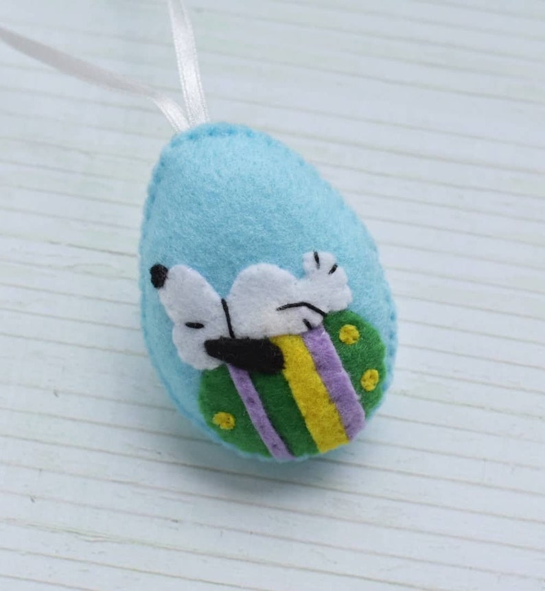 Felt Easter Decorations Easter Ornaments Set Snoopy Easter Etsy