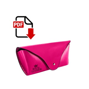 Glasses Case Pattern PDF, DIY Leather Case Template, Eyeglass Holder Pattern, Printable Sewing Template
