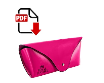 Leder Brillenetui Schnittmuster: DIY Brillenhalter Vorlage (PDF)