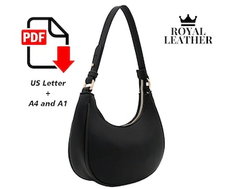 Leather Hobo Bag PDF Pattern: Shoulder Bag Template (A4/US Letter)