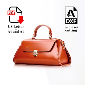 Boston Top Handle Bag PDF Pattern: Leather Messenger Bag (DXF Available)