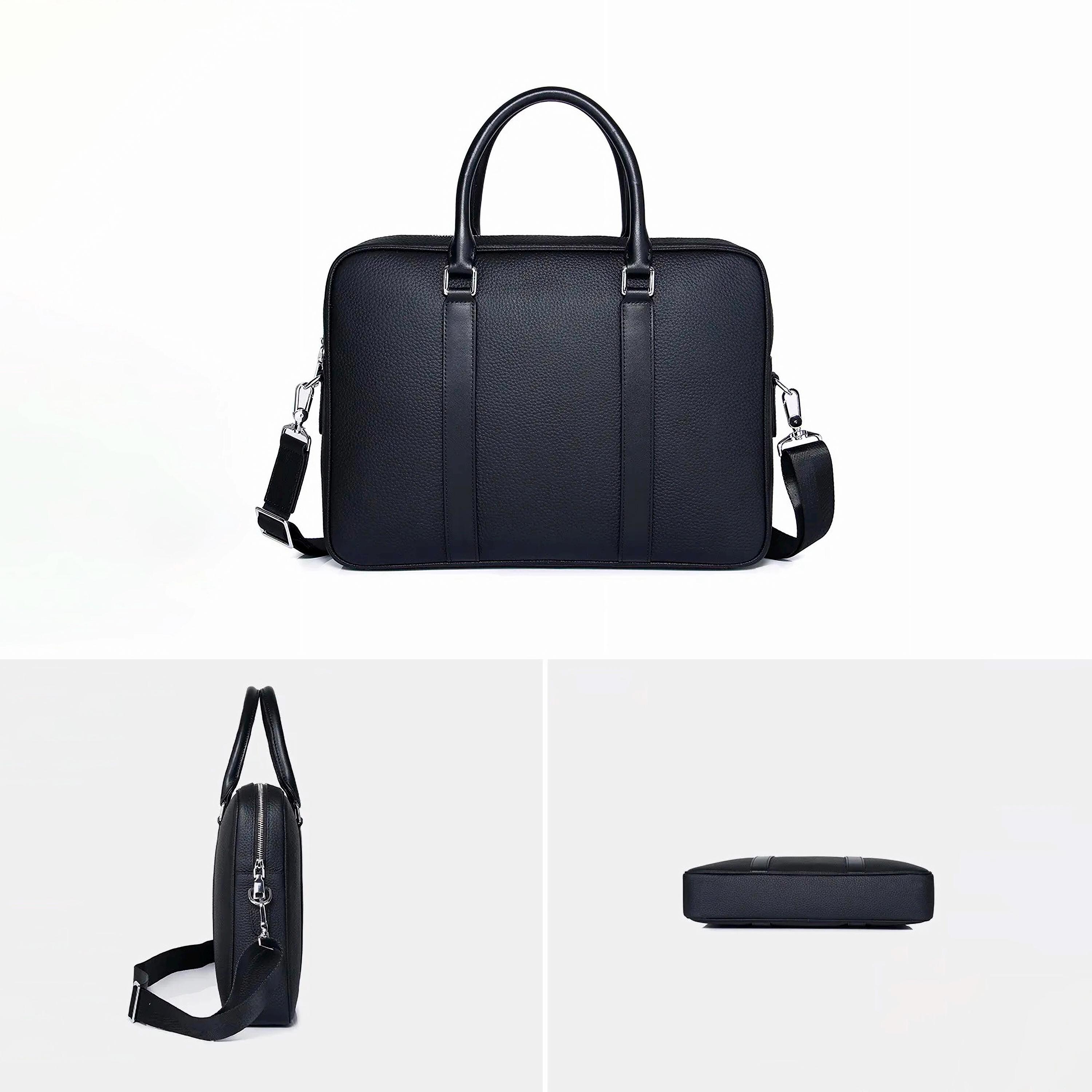 PDF & DXF Leather Briefcase Pattern: DIY Office Messenger Bag Template ...
