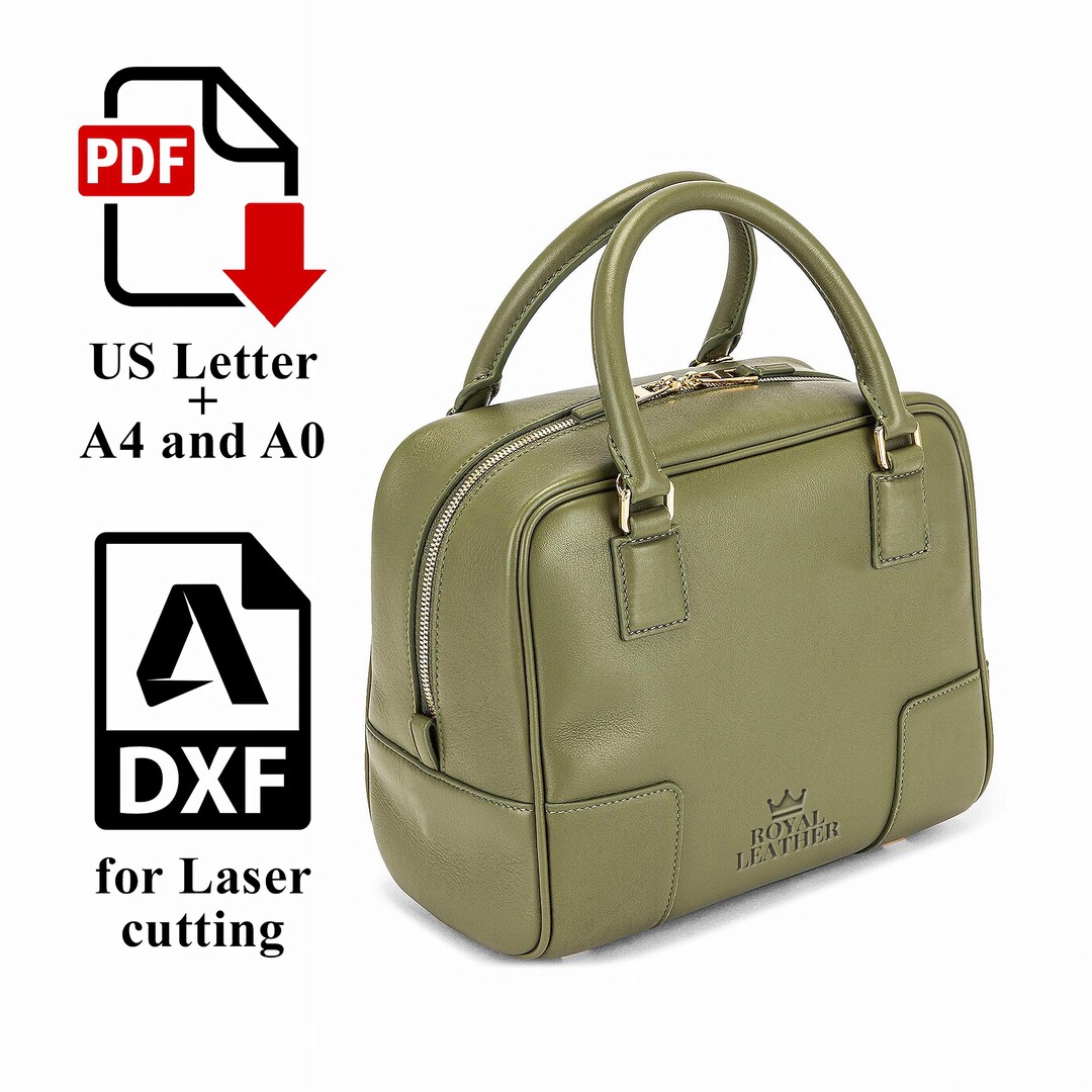 Crossbody Top Handle Bag PDF Pattern: Shoulder Bag Template (DXF ...