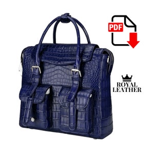 PDF Schnittmuster Handgemachte Leder Umhängetasche für Frauen Digitales Muster, Messenger Bag für Laptops Vorlage Download, Laptop Schultertasche weiblich