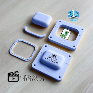 Custodia in pelle per AirPods Pro e Pro 2 con stampo STL Stampa digitale STL
