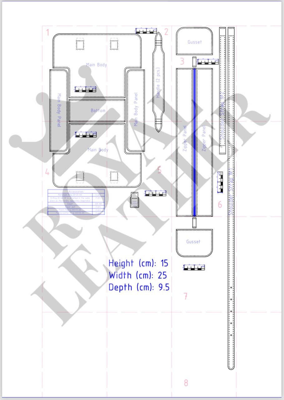 Leather Crossbody Bag PDF Pattern: Shoulder Bag Template (A4/A0) - Etsy