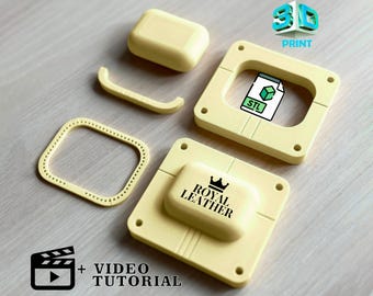 Leather AirPods 4 Case | Digital STL Print Design | Easy DIY Mold | Handmade Tech Accessory