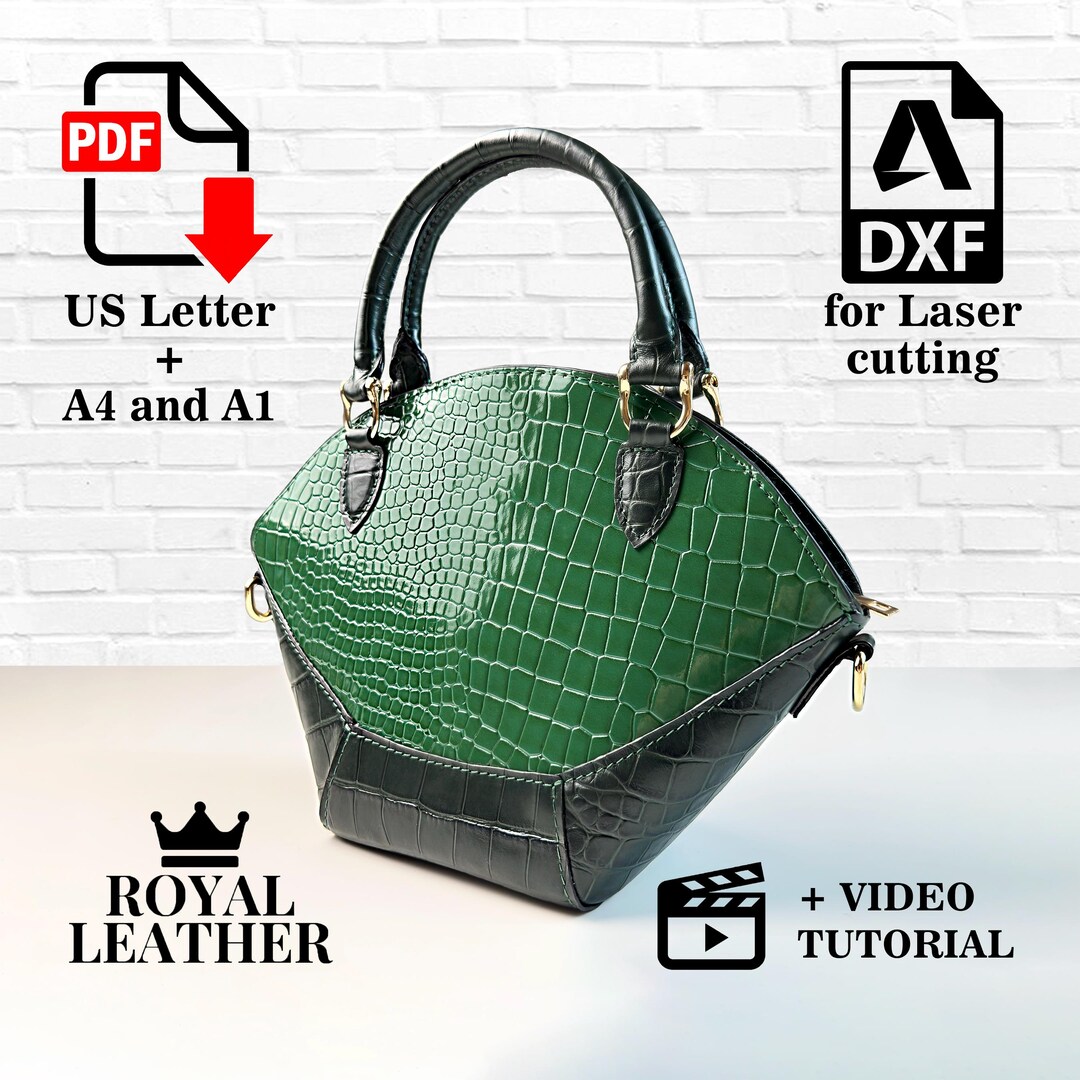 PDF & DXF Pattern Crossbody Shoulder Bag Template Tophandle Pattern for ...