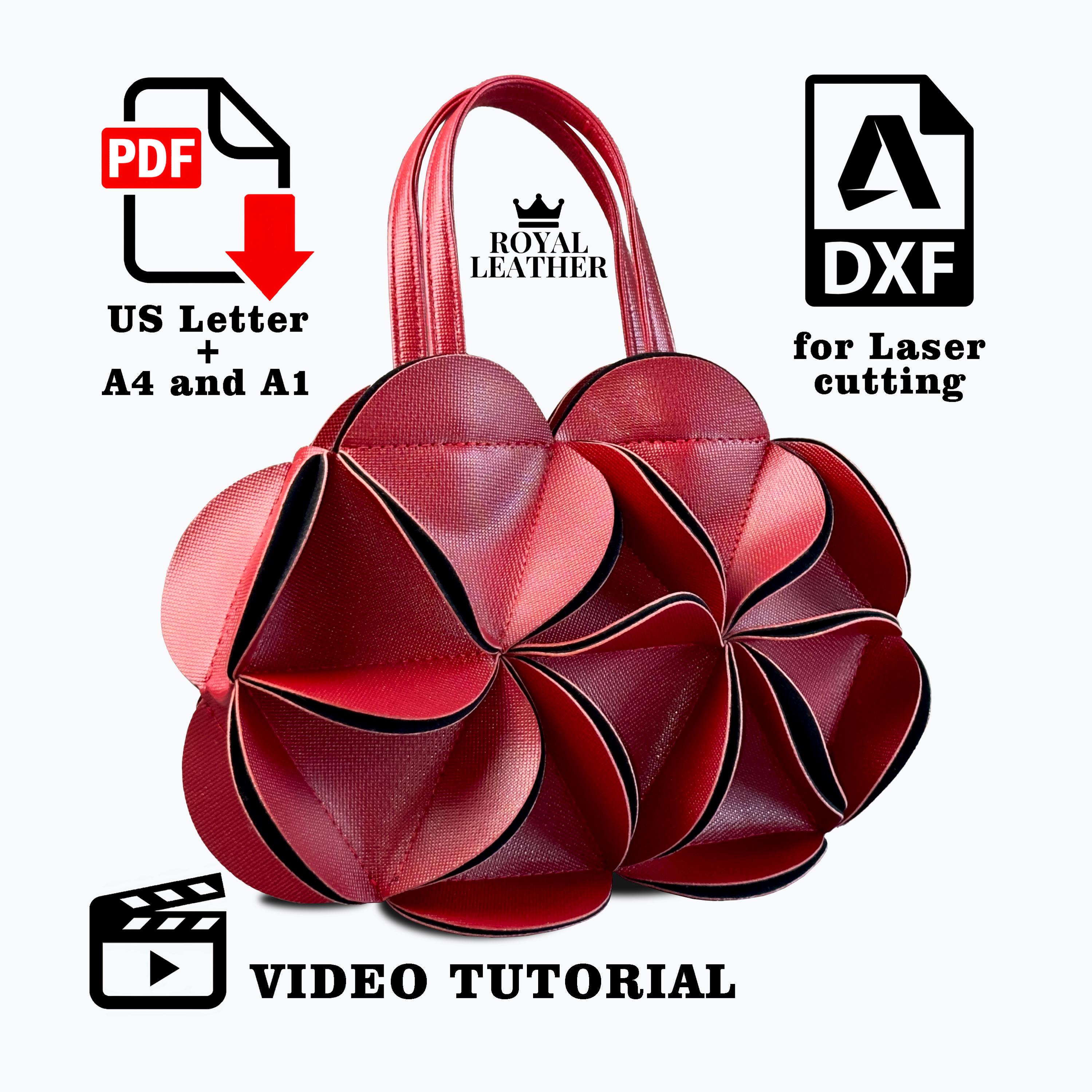 PDF & DXF Pattern Tote Shoulder Bag Template Bucket Bag - Etsy
