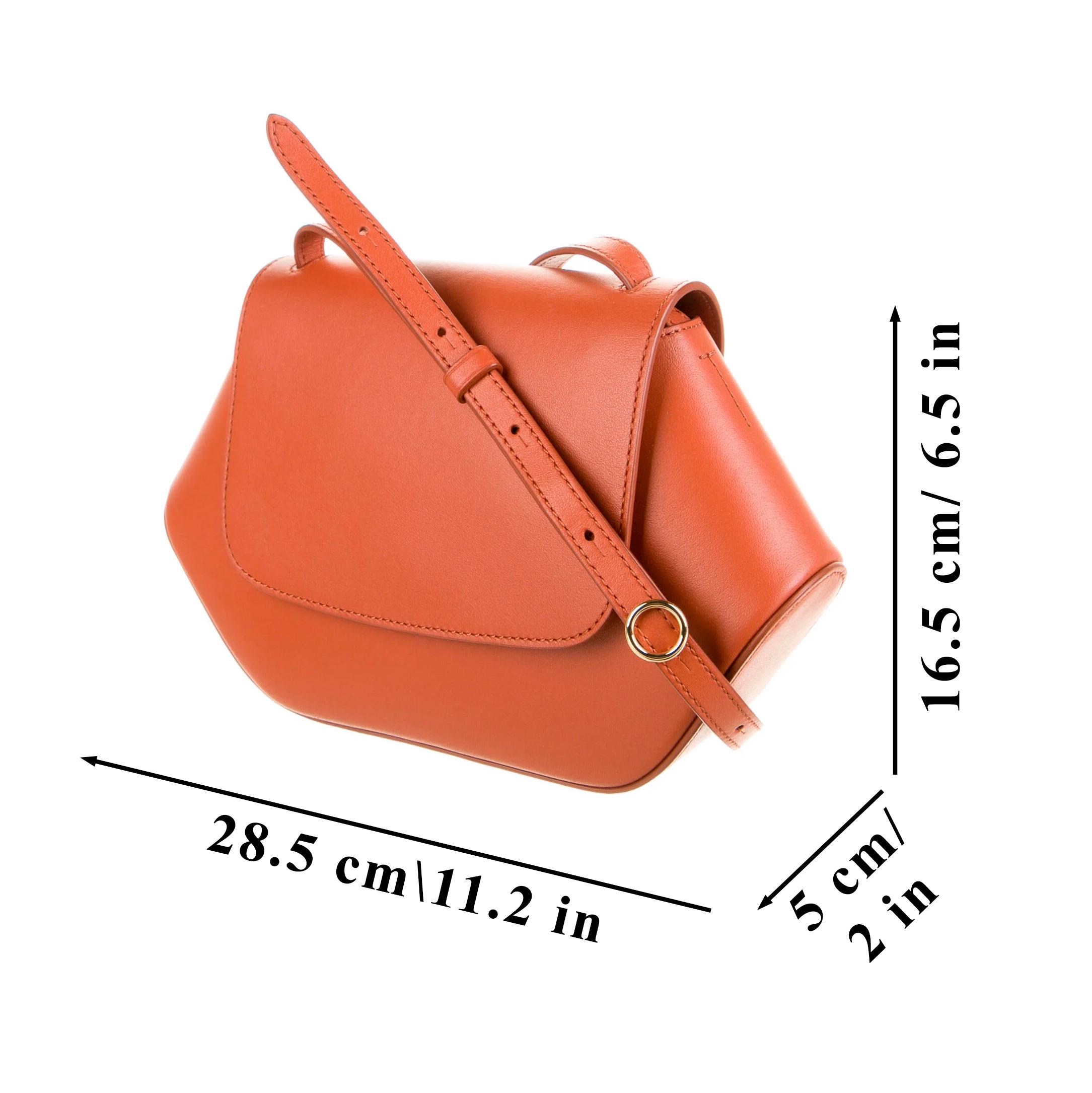DXF and PDF Crossbody Leather Flap Bag Pattern: Shoulder Hexagon Bag ...