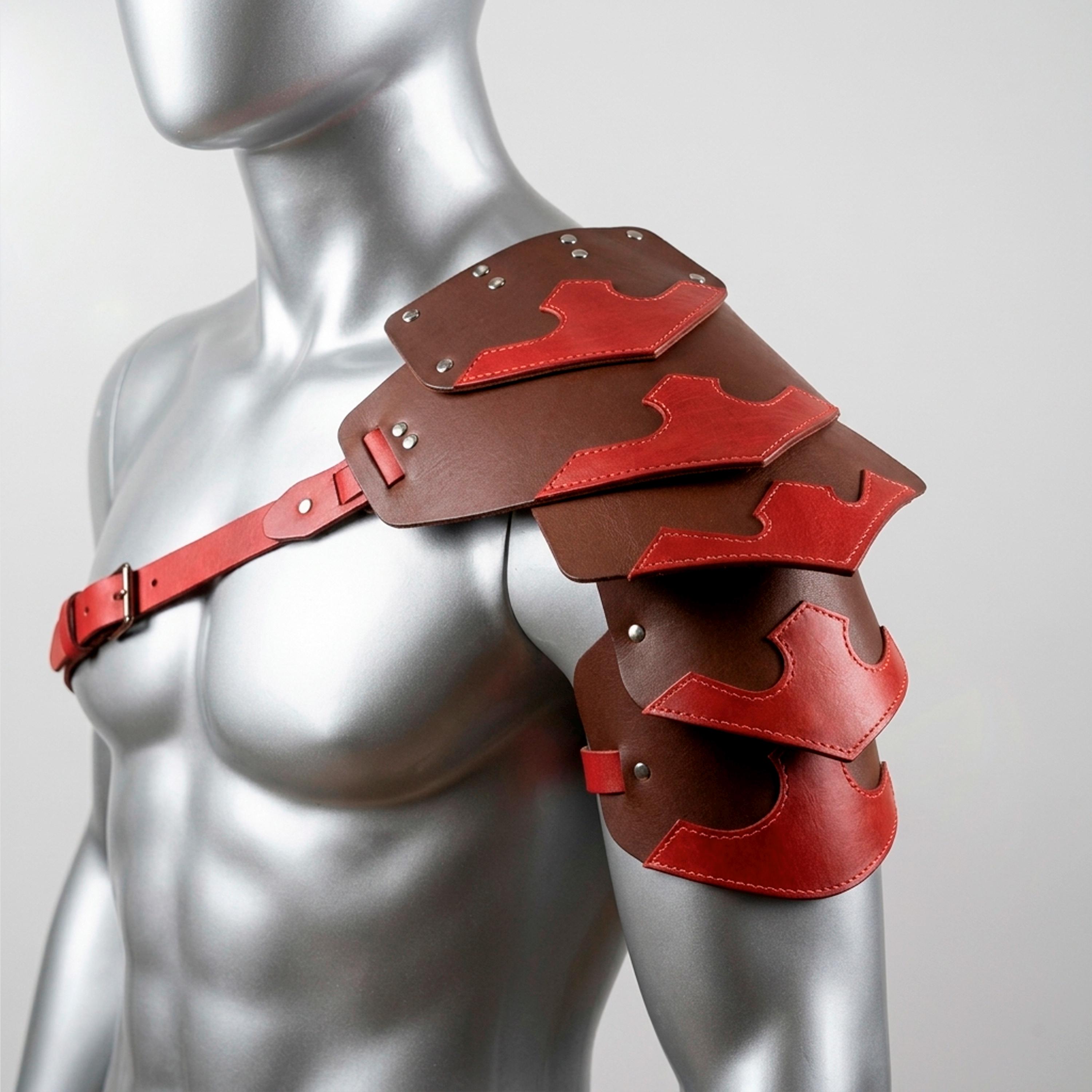 PDF & DXF Leather Shoulder Armor Pattern | Diy LARP Pauldrons Template ...