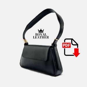 PDF Schnittmuster Schultertasche Klappe Taschenvorlage, Klassisches Taschenmuster, Tägliches Taschen Schnittmuster, Schnittmuster PDF, Taschenmuster, Digitaler Download