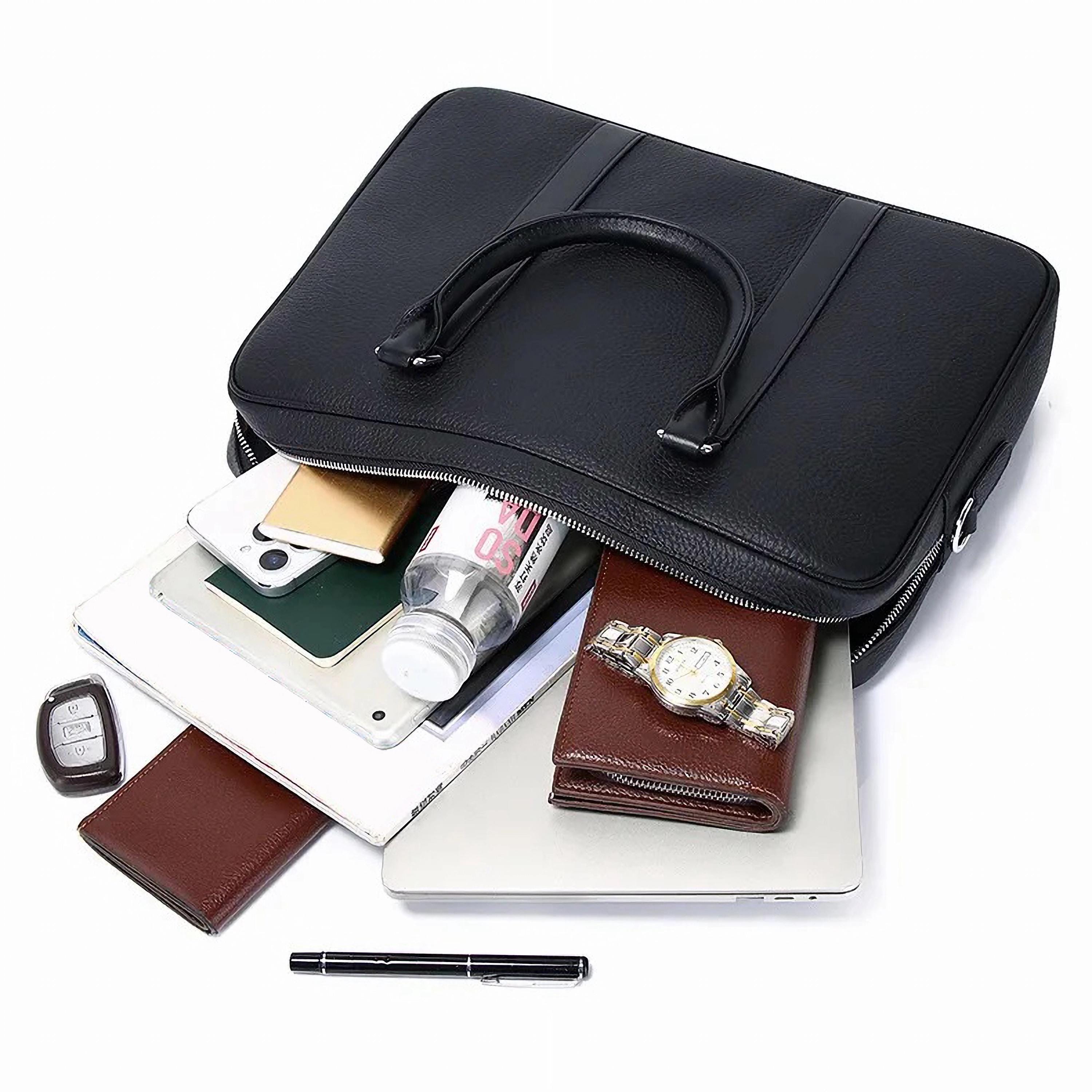 PDF & DXF Leather Briefcase Pattern: DIY Office Messenger Bag Template ...