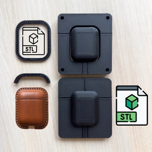 Custodia in pelle per AirPods 1 e 2 generazioni STL Mold Stampa digitale STL