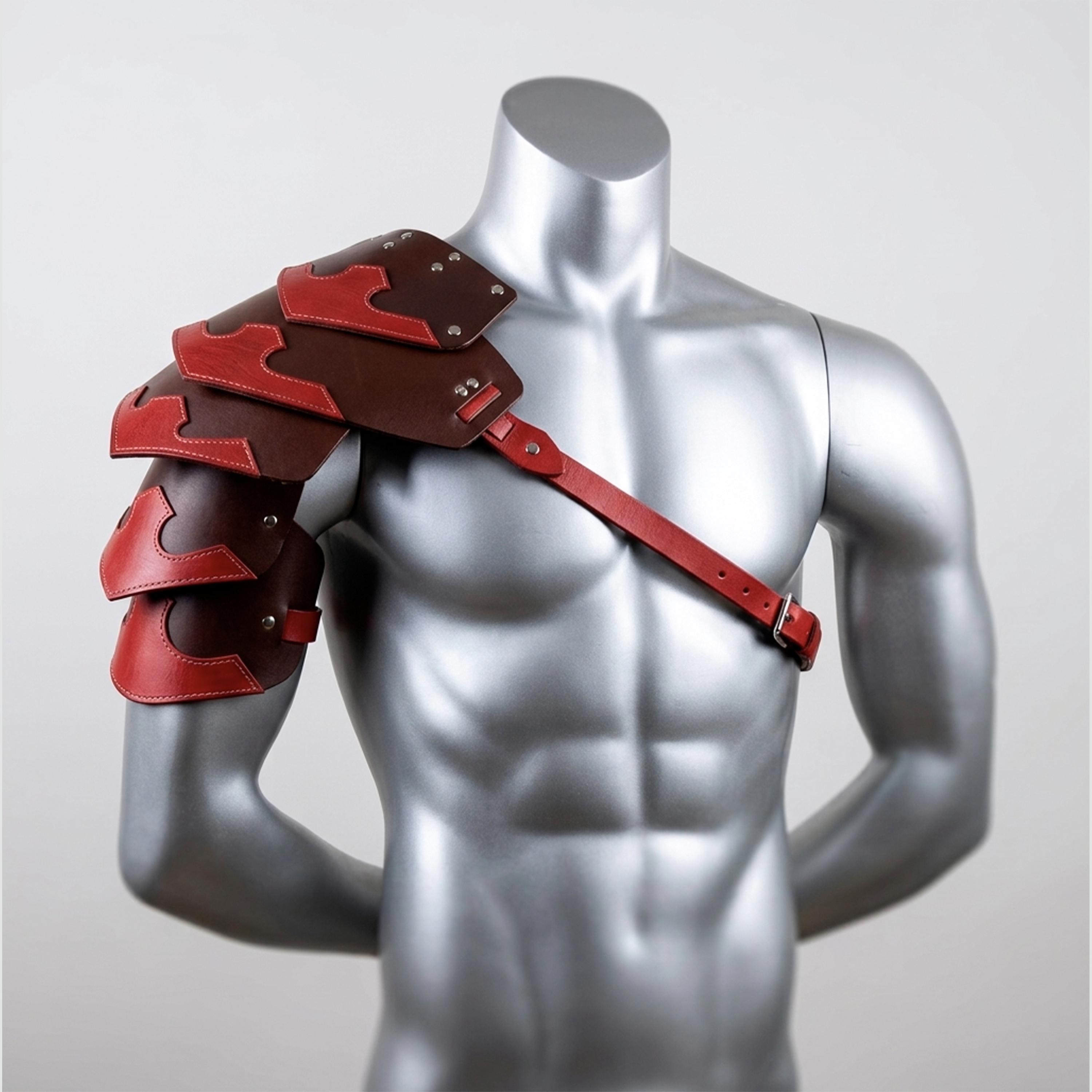 PDF & DXF Leather Shoulder Armor Pattern | Diy LARP Pauldrons Template ...