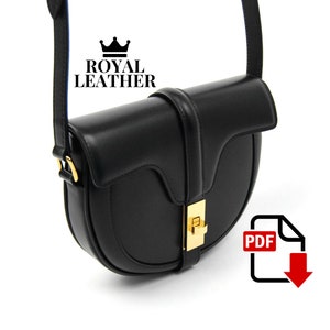Leder Crossbody Bag PDF Nähanleitung Nähanleitung Klassische Saddle Bag