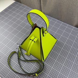 PDF & DXF Pattern Crossbody Bucket Bag Template Pyramid Shoulder ...
