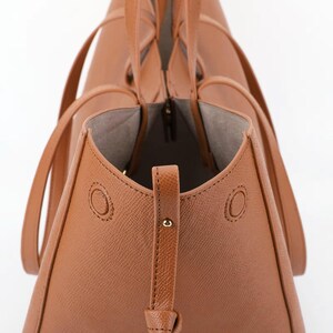 PDF & DXF Leather Tote Shoulder Bag Pattern in Two Size: Bucket Casual ...