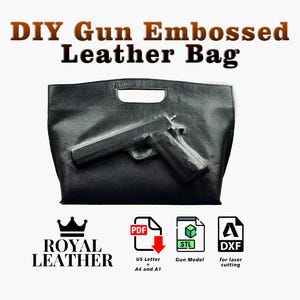 Modèle de sac en cuir gaufré PDF et DXF et modèle STL