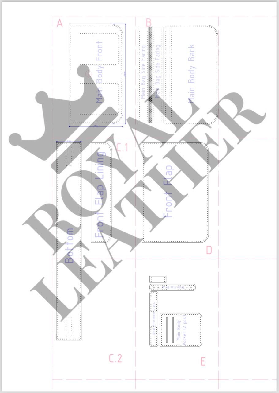 Crossbody Bag PDF Pattern: Leather Shoulder Bag Template - Etsy