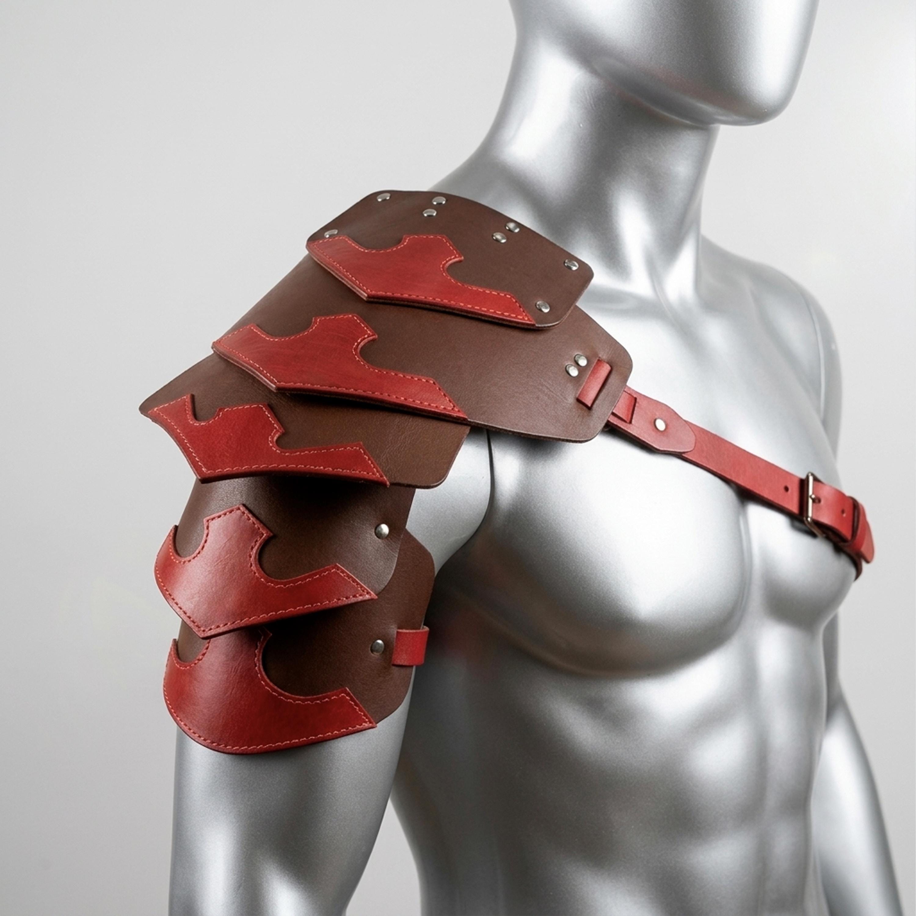 PDF & DXF Leather Shoulder Armor Pattern | Diy LARP Pauldrons Template ...