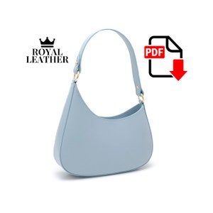 PDF Pattern Hobo Bag Leather Evening Bag Template Cocktail Bag Pattern Ladies Handbag Fashion Template Top-handble Bag Pattern