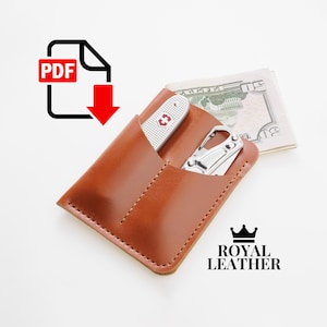 Padrão PDF Edc Bolso Organizador Modelo Canivete dobrável Padrão PDF para Bolsa de Couro