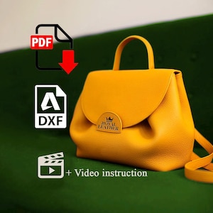 Patron PDF Modèle de sac convertible Sac à main souple Première couche en cuir de vachette Sacs à bandoulière portés épaule pour femme Sacs à main pour femme