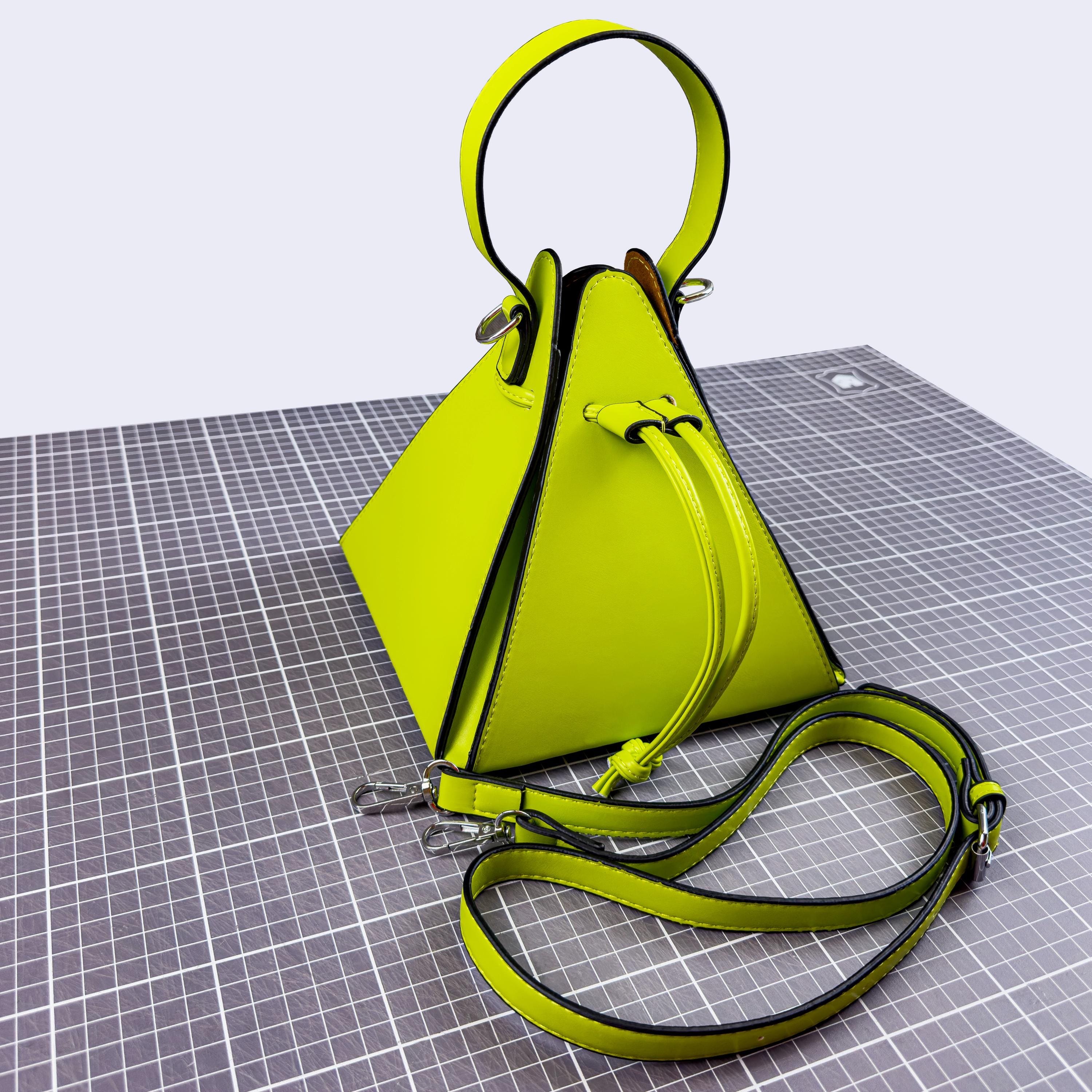 PDF & DXF Pattern Crossbody Bucket Bag Template Pyramid Shoulder ...