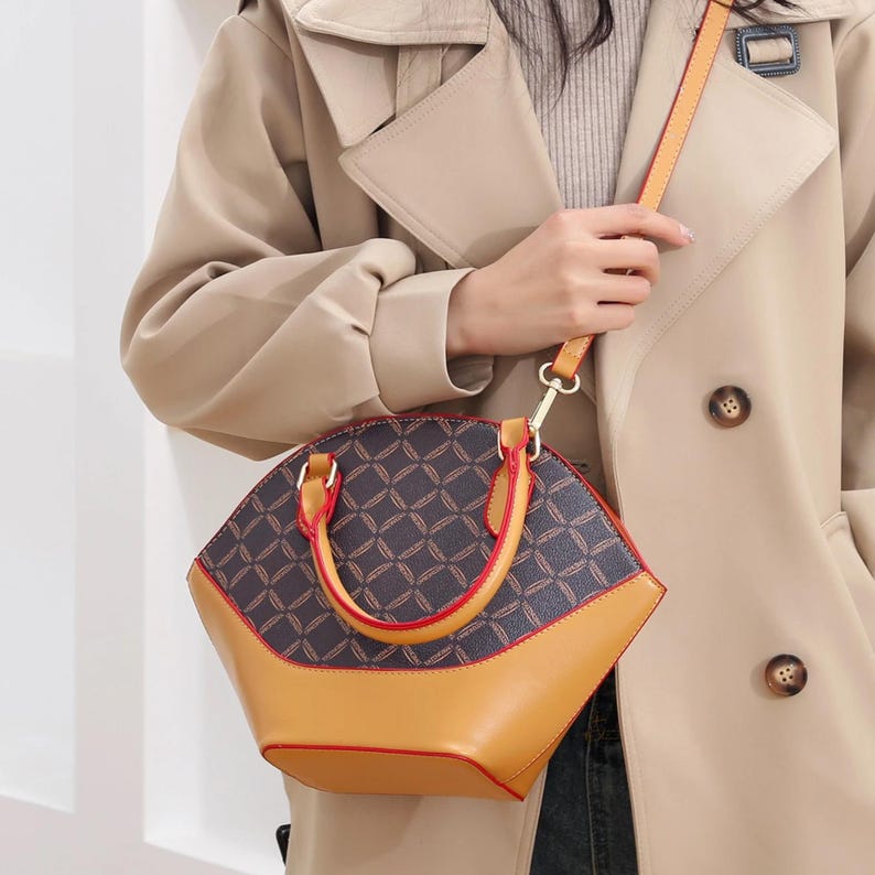 PDF & DXF Pattern Leather Tote Shoulder Bag Template | Handbag Pattern ...