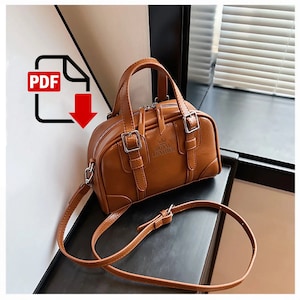 PDFパターンデイリートップハンドルバッグテンプレート女性用ショルダーバッグワイルドクロスボディ高級ハンドバッグ秋冬
