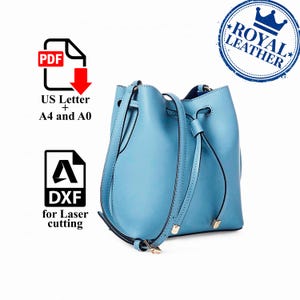 Leather Bucket Bag Sewing Pattern: Shoulder Strap Template (PDF Pattern)