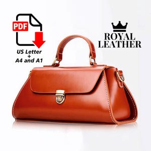 PDF Nähanleitung Boston Top Handle | Messenger Bag Muster | Schulter Messenger Bag Vorlage | PDF Ledertasche Schnittmuster