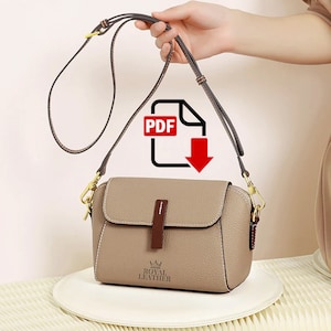 Kleine Crossbody Bag Schnittmuster, Frauen Geldbörse mit verstellbarem Riemen Digital Guide, Instant Download Damen Umhängetasche PDF Vorlage