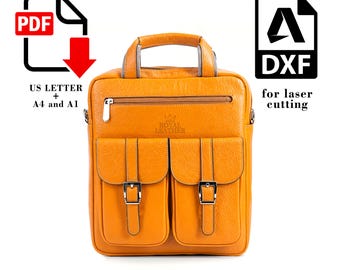 Leder Aktentasche Schnittmuster: Messenger Bag Template (PDF & DXF)