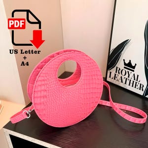 PDF Pattern Crossbody HandBag Template Shoulder Bag Lady Tote Purses Template