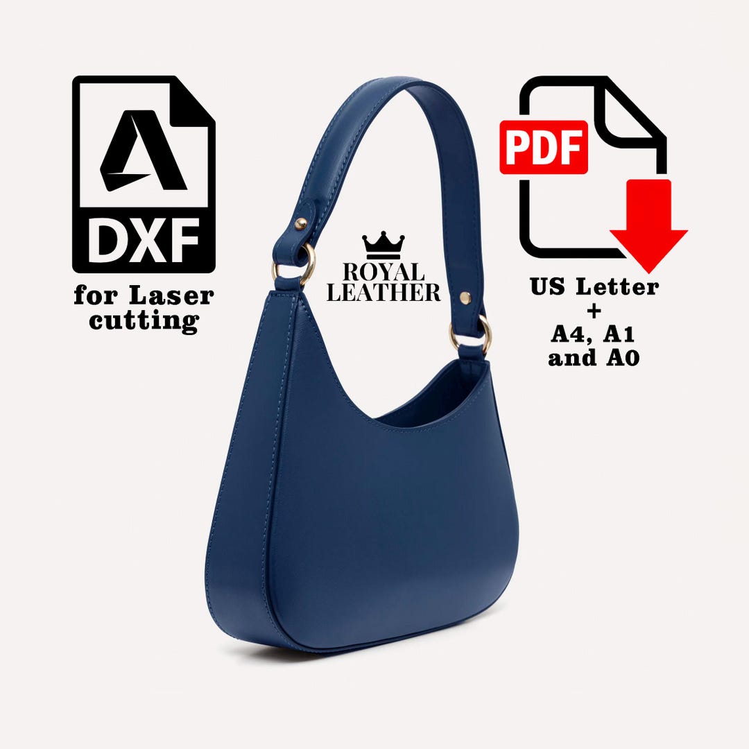 Leather Hobo Bag PDF Pattern: DIY Crossbody Purse Template (DXF ...