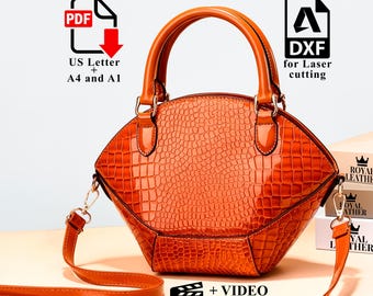 Leather Hobo Bag Pattern: Crossbody and Shoulder Bag, Laser Cut (PDF & DXF)