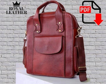 Plantilla de bolso bandolera para portátil con patrón en PDF