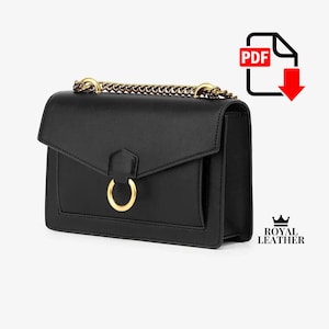 PDF Schnittmuster Handtasche Schultertasche Crossbody Bag Template Einkaufstasche Schnittmuster Dreizweck lässige Tasche Schnittmuster Digitales Muster Download