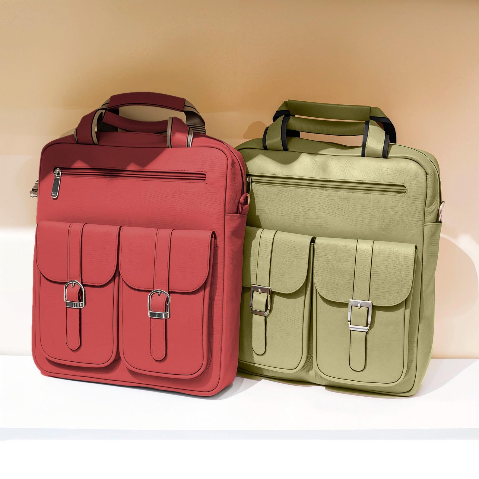 Leather Briefcase Pattern: DIY Messenger Bag Template (PDF & DXF) - Etsy